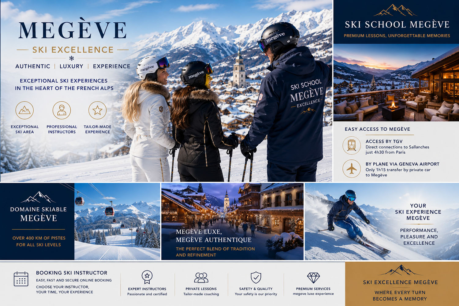 Ski Megève Experience Ski Excellence Domaine Skiable Megeve Ski School Megeve
   Ecole de Ski Megeve, booking Ski Instructor Megeve Booking Ski Lesson Megeve